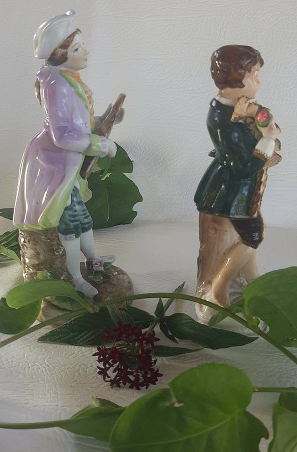 TWO CERAMIC VICTORIAN FIGURINES
