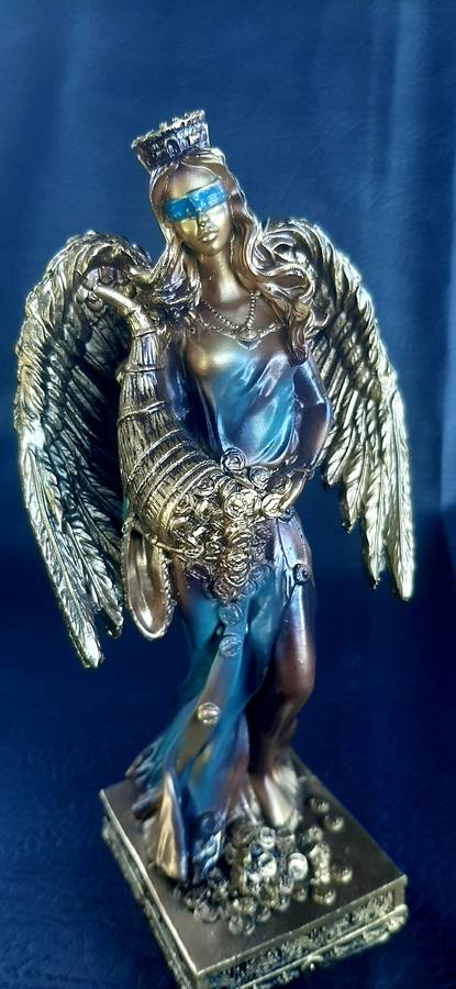 RARE & ELEGANT FORTUNA STATUE - ROMAN GODDESS OF LUCK & PROSPERITY