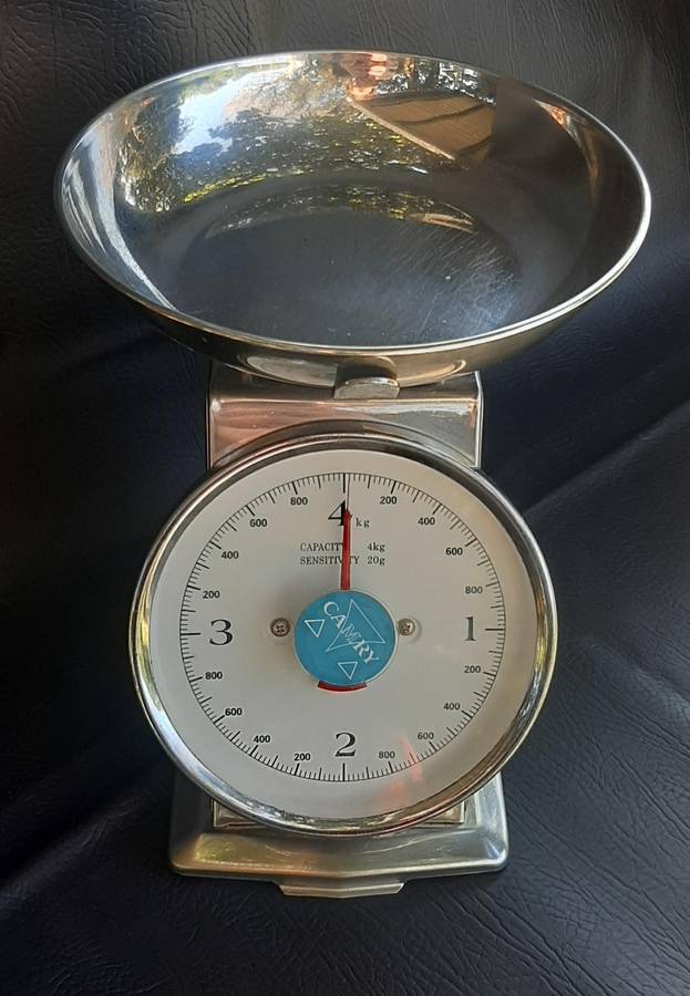 VINTAGE CAMRY ALL STAINLESS-STEEL KITCHEN SCALE - RETRO CHARM, MODERN MUSCLE!