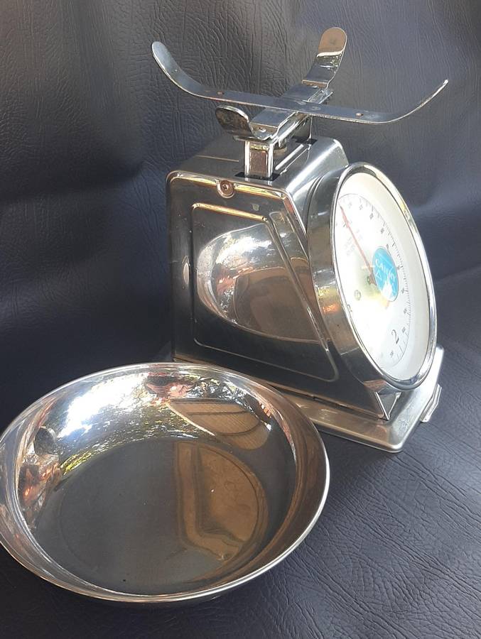 VINTAGE CAMRY ALL STAINLESS-STEEL KITCHEN SCALE - RETRO CHARM, MODERN MUSCLE!