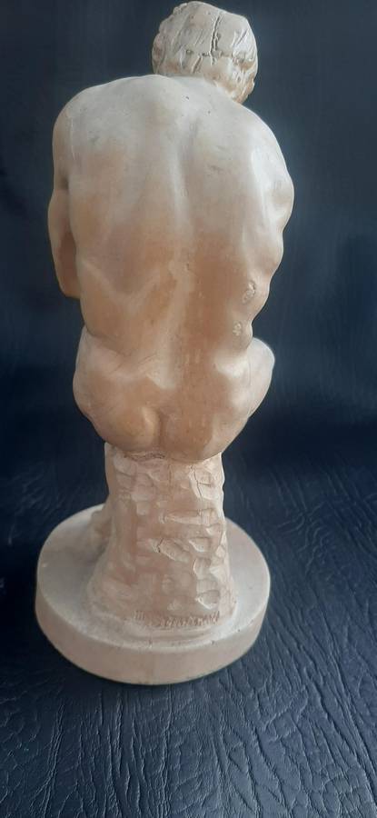 CONTEMPLATION IN IVORY  SANTINI IVORINE NUDE FIGURE FROM ITALY (16.5CM)