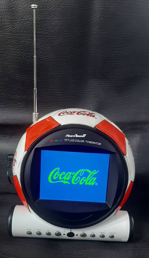 COCA-COLA SOCCER BALL MONITOR  TESTED & WORKING