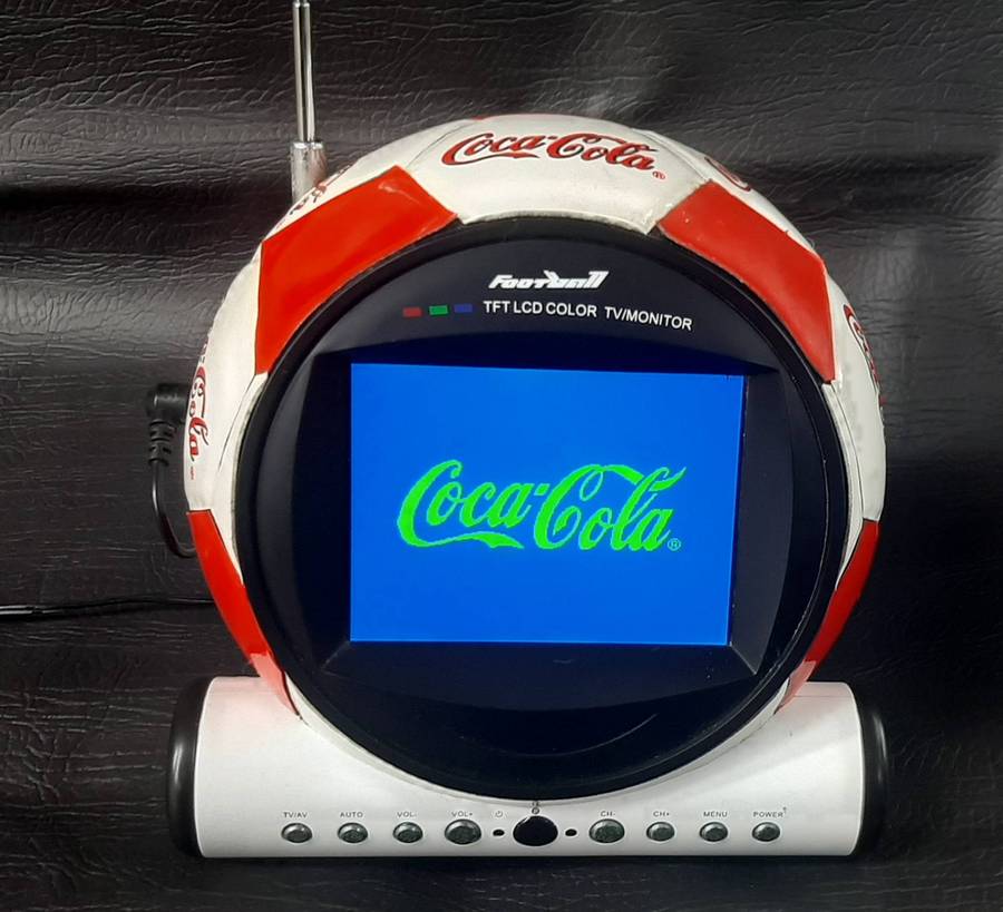 COCA-COLA SOCCER BALL MONITOR  TESTED & WORKING