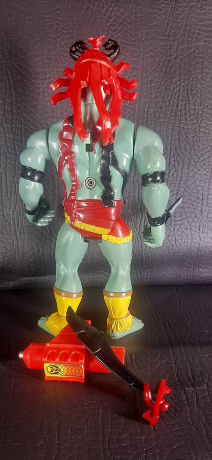 MUMM-RA THE EVER-LIVING  MUTANT WARLORD WITH LIGHT-UP RING & WEAPONS  LJN 1985