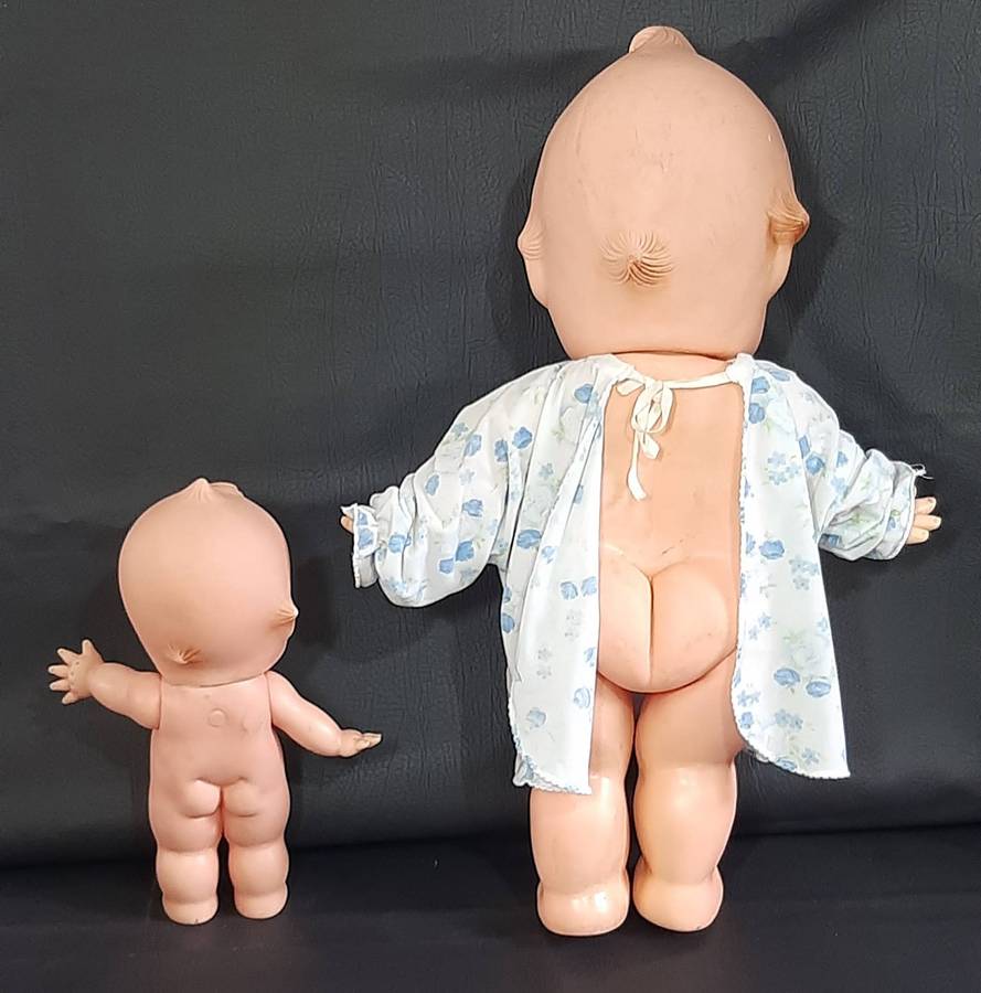 VINTAGE KEWPIE DOLL DUO  LARGE 59CM & MEDIUM 31CM