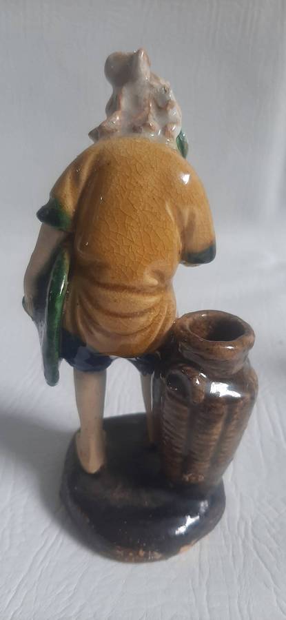 Vintage Chinese Ceramic Elders Trio - Handcrafted Wisdom in Glazed Form