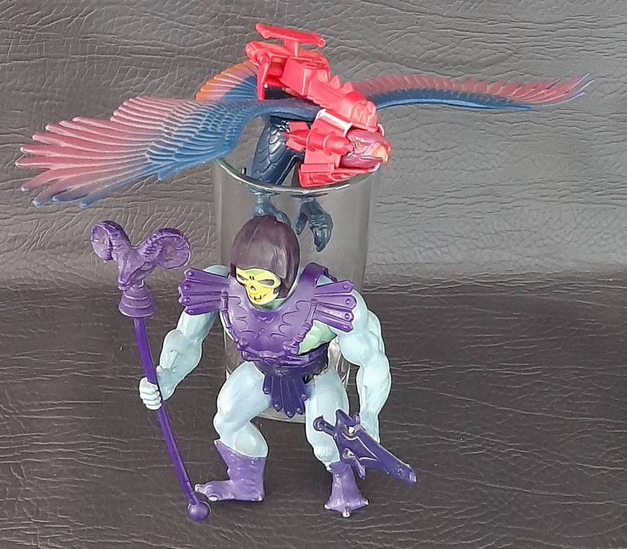 MASTERS OF THE UNIVERSE  SKELETOR & SCREEECH SET (WAVE 2, 1983)  ULTRA-RARE VINTAGE MATTEL DUO