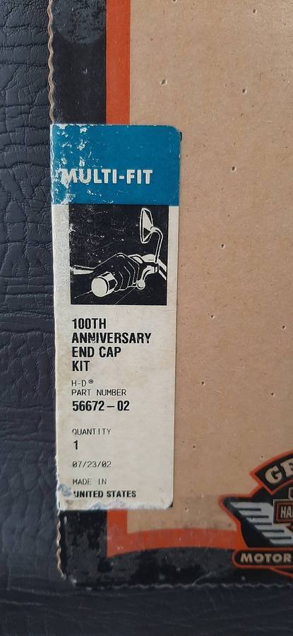 HARLEY-DAVIDSON 100TH ANNIVERSARY END CAP KIT  GENUINE CHROME ACCESSORY