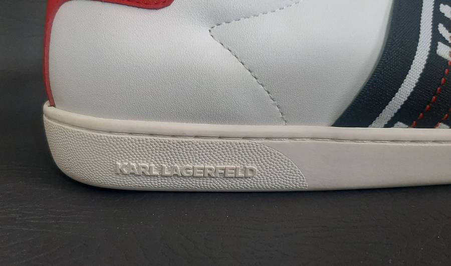 Karl Lagerfeld White Strap Sneakers Size 5 Open Box