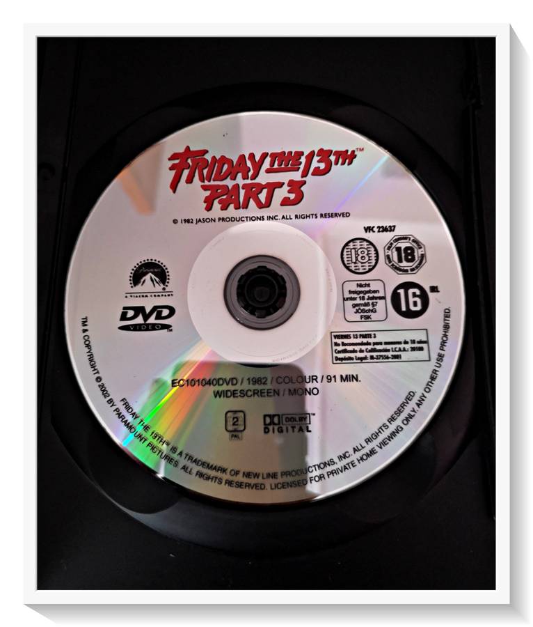 Friday the 13th: Part III - Genre: Slasher Horror - Cult Classics - Disc & Casing in A+ Condition*