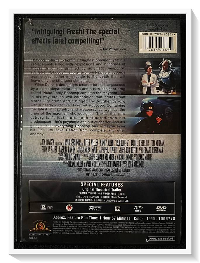 Robocop 2 - CULT CLASSIC - VL16 - DVD - Disc and Casing Very Good