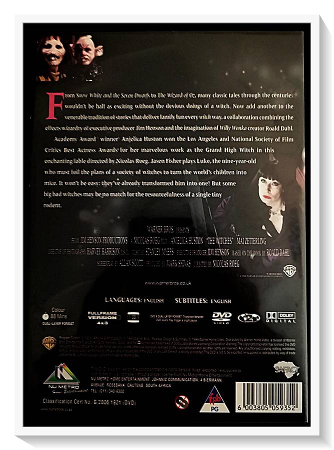 The Witches - An 80s Classic - DVD - Dark Fantasy - Disc and Casing in Very Good Condition