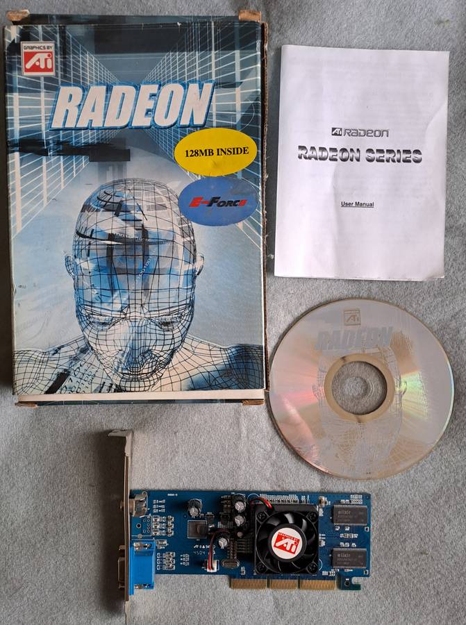Vintage ATI Radeon 9250 grathics card.