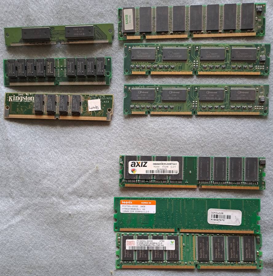 Vintage RAM chips.