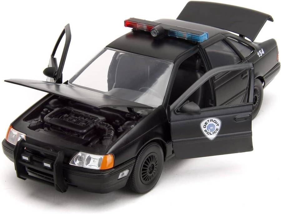 Jada 1:24 die-cast Robocop and OCP Ford Taurus.