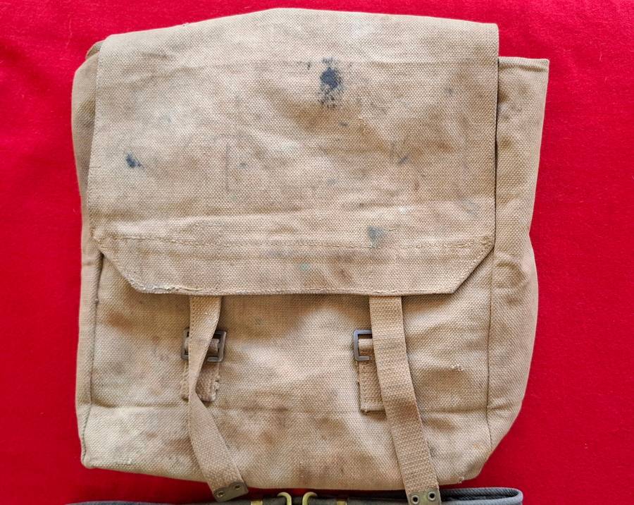 RHODESIAN USED LOT OF WEB BELTS - BRITISH P37 X 4, SA P73 X 2, + 2 UNKNOWN IN BACKPACK  (8813)