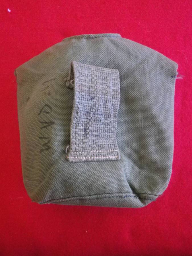 RHODESIAN ARMY P 69 WATER BOTTLE POUCH, INSCRIBED - MAY HAVE BEEN LATER USED IN SA.   (245)
