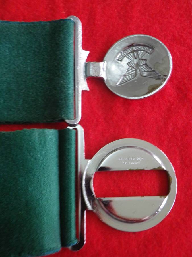 RHODESIAN SELOUS SCOUTS STABLE BELT- BUCKLE REUTELER STAMPED  - MAX LENGTH 82CM/32"     (261)