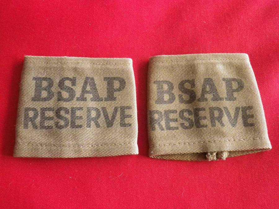 RHODESIA BSAP - PAIR RESERVISTS SLIP ONS -                 (8977)