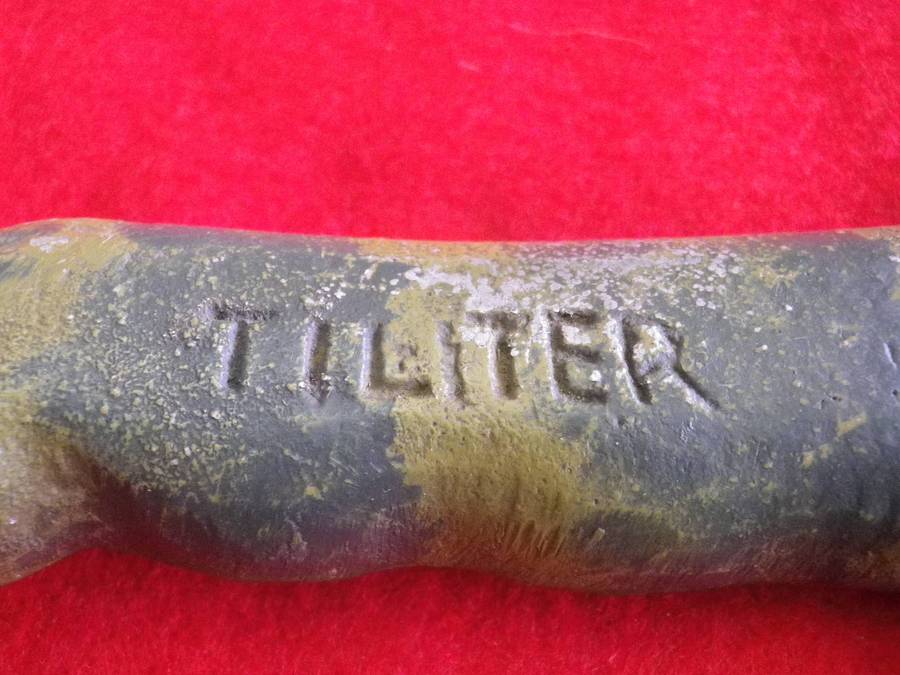 RHODESIAN MADE BUSH WAR PERIOD BUSH KNIFE + SHEATH (INSCRIBED) - BY TILITER - RARE SEE BELOW   (277)