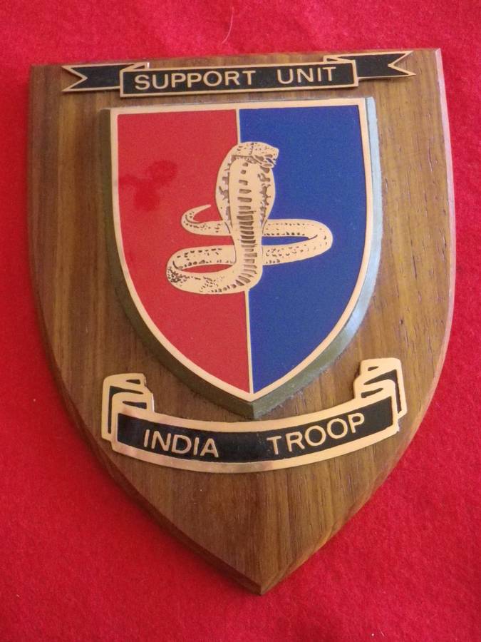 RHODESIA - BSAP SUPPORT UNIT "INDIA TROOP " PLAQUE - SCARCE   (8941)