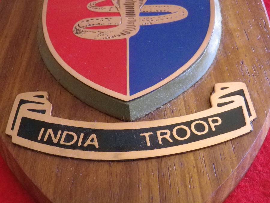 RHODESIA - BSAP SUPPORT UNIT "INDIA TROOP " PLAQUE - SCARCE   (8941)