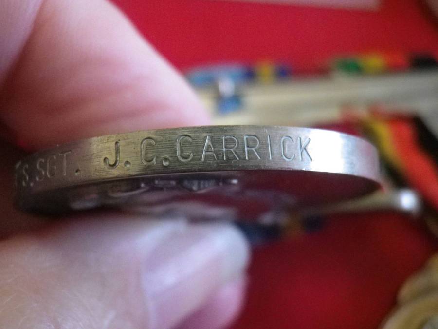 RHODESIAN RhGSM + Z.I.M TO 3153 SGT J.C. CARRICK + ID + DOG TAGS - SEE BELOW   (221)