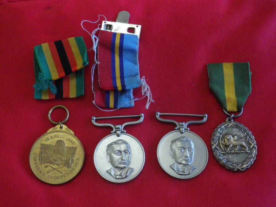 GOOD GROUP -RhGSM X 2 + Z.I.M + MEDAL FOR TERRITORIAL SERVICE TO CAPT W.B. LETCHER - SEE BELOW (223)