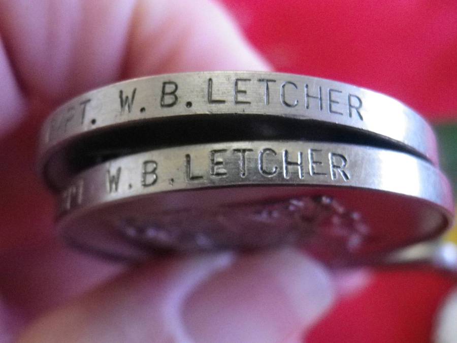 GOOD GROUP -RhGSM X 2 + Z.I.M + MEDAL FOR TERRITORIAL SERVICE TO CAPT W.B. LETCHER - SEE BELOW (223)