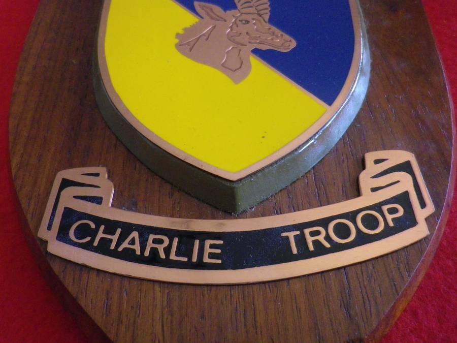 RHODESIA - BSAP SUPPORT UNIT "CHARLIE TROOP " PLAQUE - SCARCE   (8944)