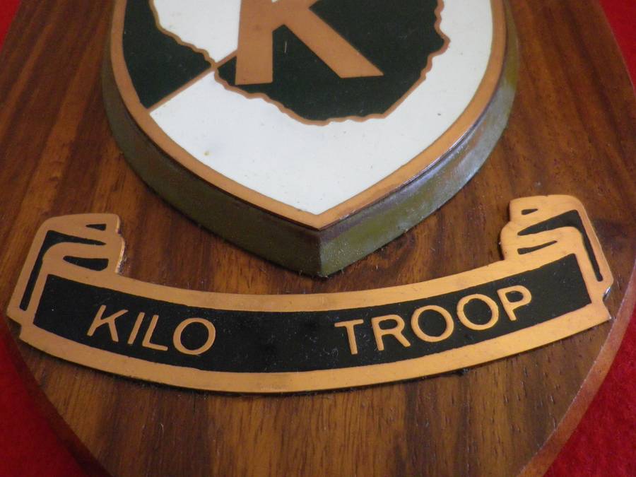 RHODESIA - BSAP SUPPORT UNIT "KILO TROOP " PLAQUE - SCARCE   (8947)