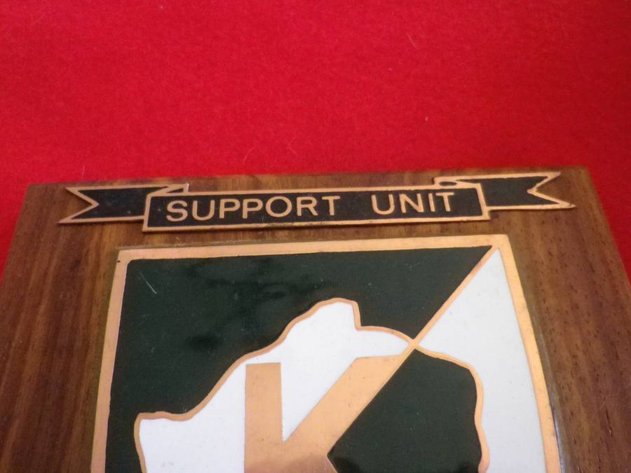RHODESIA - BSAP SUPPORT UNIT "KILO TROOP " PLAQUE - SCARCE   (8947)