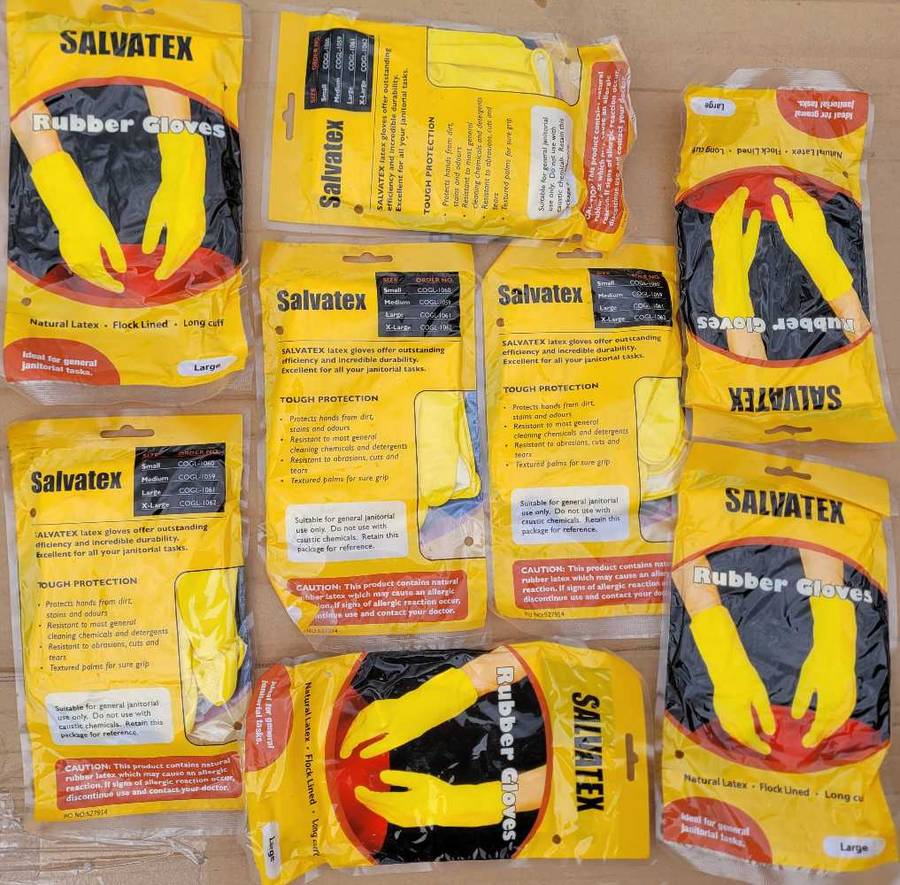 SALVATEX Rubber Gloves  (Bid Per Pair)