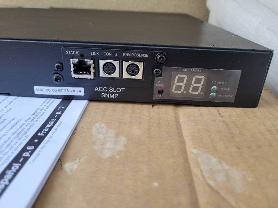 UNUSED. Tripp-Lite Metered ATS PDU  1U Rack-Mount Single-Phase PDU (PDUMH20HVAT)