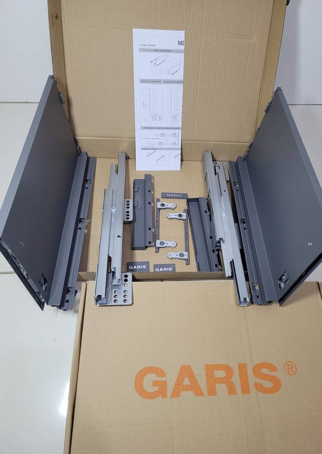 Soft-Close Cabinet Drawer Slides by GARIS (58x38.5x19)cm.  Bid Per Piece
