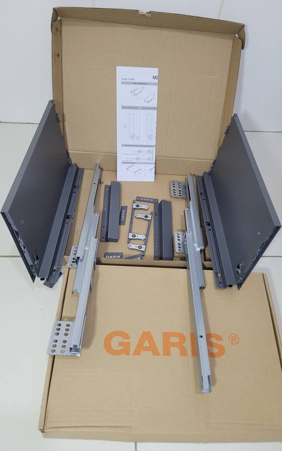 Soft-Close Cabinet Drawer Slides by GARIS (58x38.5x19)cm.  Bid Per Piece