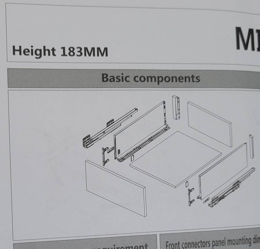 Soft-Close Cabinet Drawer Slides by GARIS (58x38.5x19)cm.  Bid Per Piece