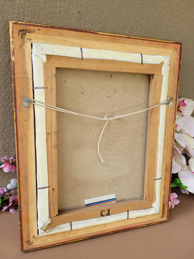 Signed Oil-On-Canvas Portrait (34 x 26)Cm. Depicts An Old Homeless Man