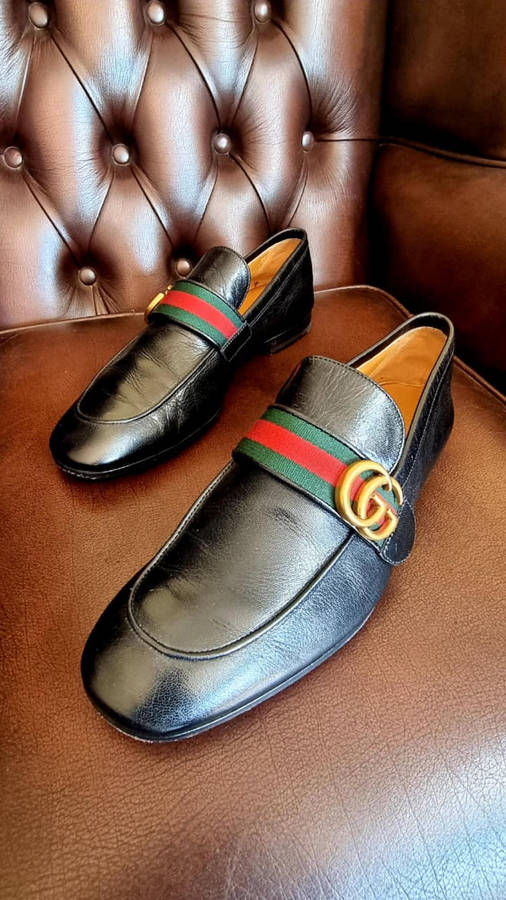 ORIGINAL High End GUCCI Men`s Genuine Leather Loafers (UK Import)