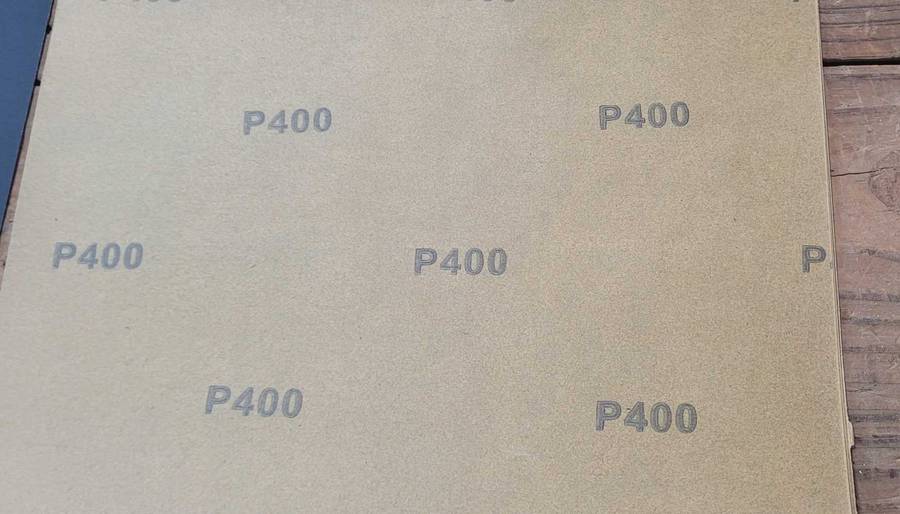 400 Grit WATERPROOF Fine Sanding Paper (Bid per piece - NOT THE WHOLE PACKET)