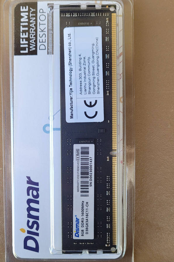 8 GB DESKTOP MEMORRY Card - Compatible With INTEL AMD-Up To 64 GB.  (Bid Per Piece)