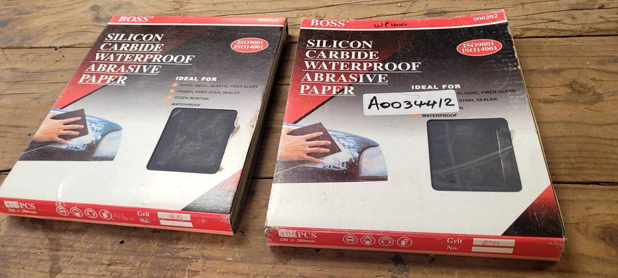400 Grit WATERPROOF Fine Sanding Paper (Bid per piece - NOT THE WHOLE PACKET)