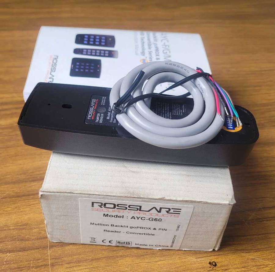 UNUSED... Rosslare AYC-G60  Mullion Backlit go-Prox & PIN Reader - Convertible Ayc-g60