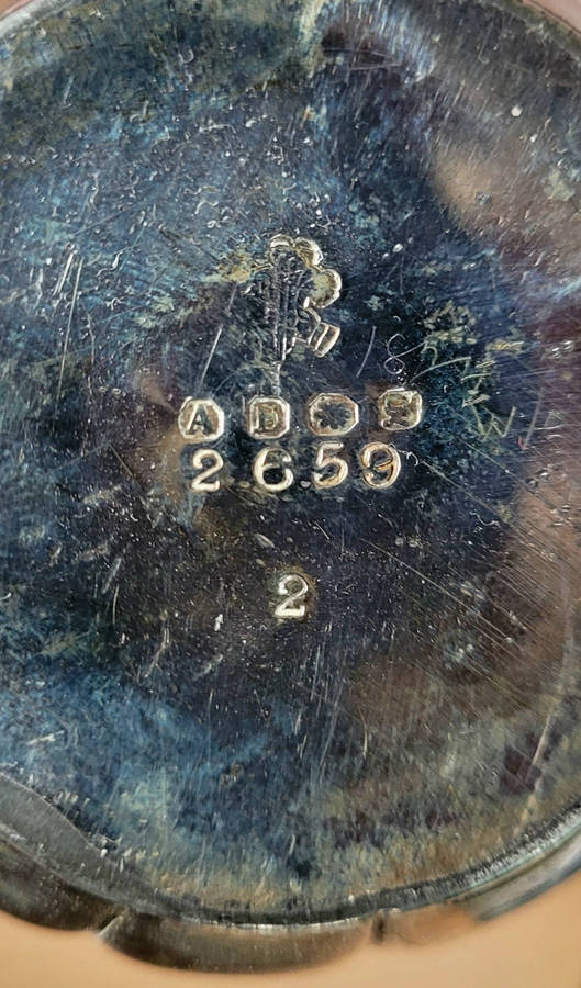 RARE... Old HALL-MARKED Silver-Plated Mini Vase. (Please see Pics Of Maker`s Marks on item Base)