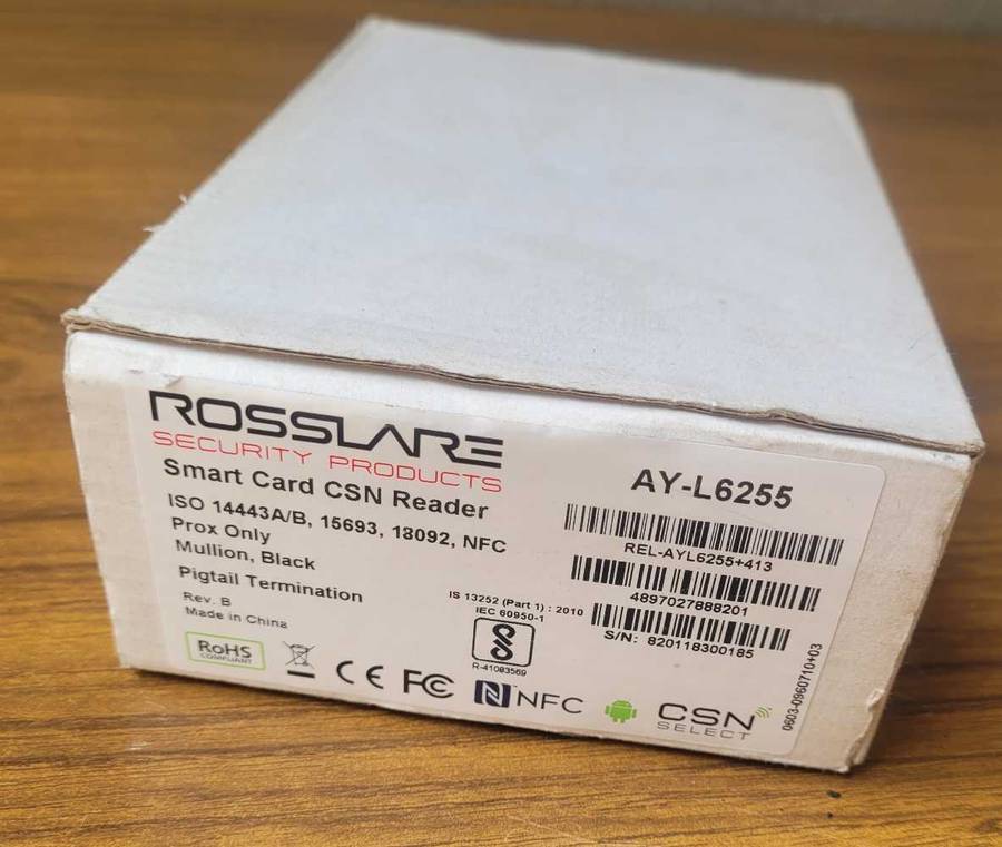UNUSED... Rosslare AY-L6255 Smart Card Reader. Water And Dust Resistant