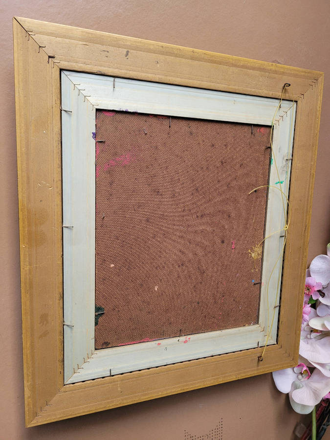 SIGNED Old Thick-Oil-On -Board Painting (29.5x24)cm