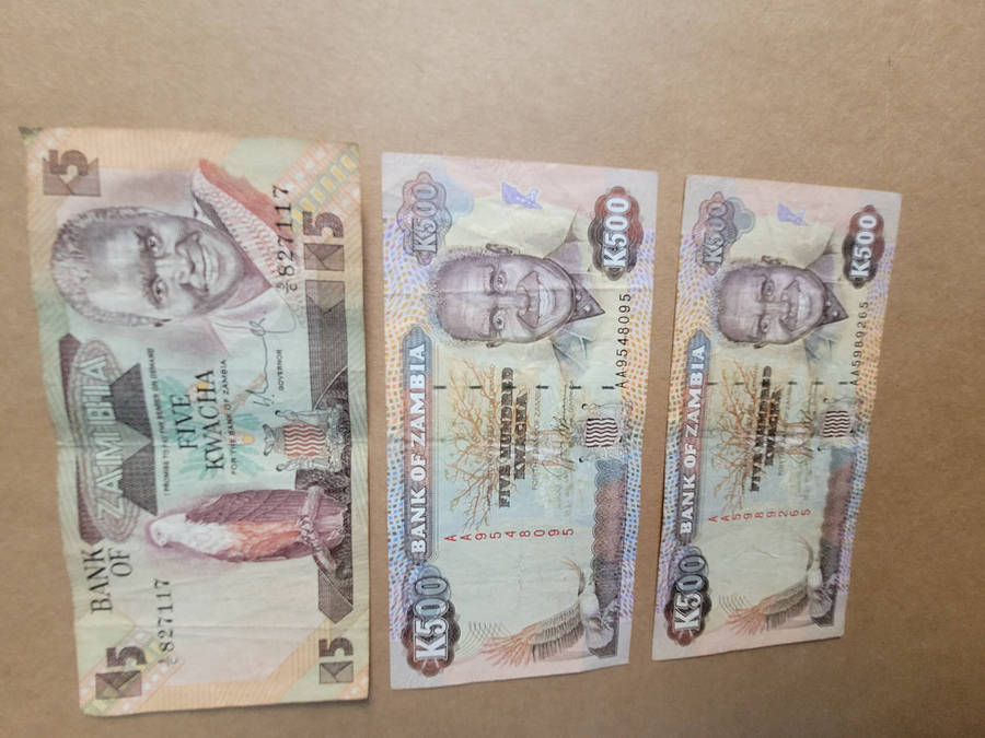 BANK NOTES #3 (As Pictured) ZAMBIA  (Bid Per Piece-To Take All 12x)