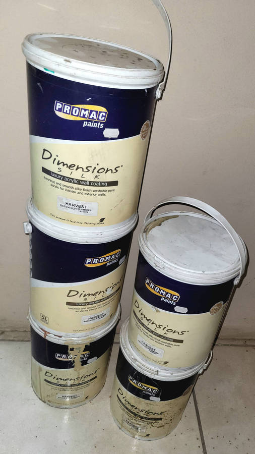 5L  PROMAC (HARVEST COLOUR) Luxury Acrylic Wall Coat (Bid Per Piece-To Take Both)