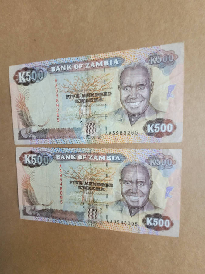 BANK NOTES #3 (As Pictured) ZAMBIA  (Bid Per Piece-To Take All 12x)