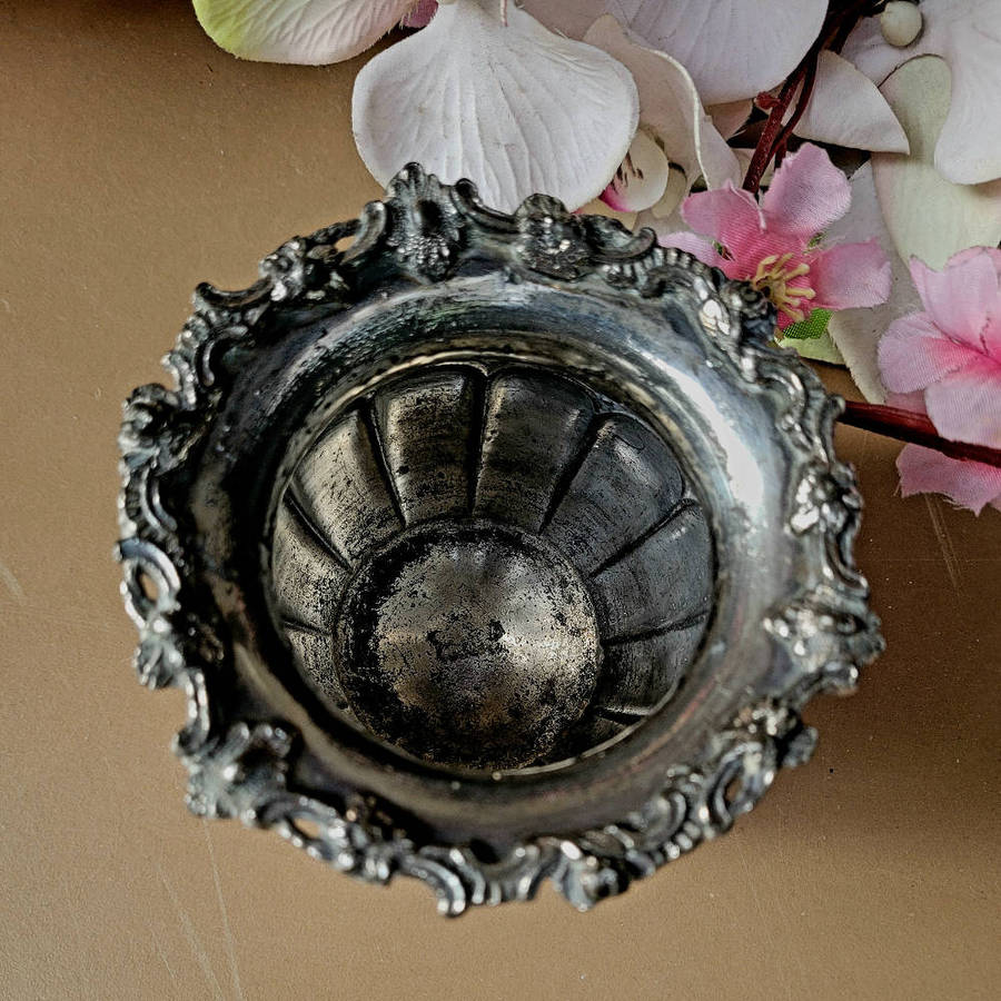 RARE... Old HALL-MARKED Silver-Plated Mini Vase. (Please see Pics Of Maker`s Marks on item Base)